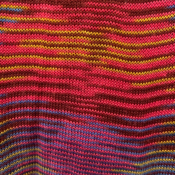 BCBG MaxAzria, Medium, Multicolour Diagonally Hem Knit Dress - Picture 3 of 5